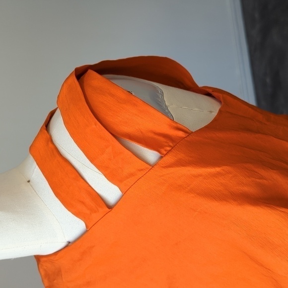 Yigal Azrouel NY Strappy Asymmetric Sheath Dress Orange 4 party cocktail summer - Picture 6 of 8